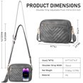 thumbnail image 4 of Bagsure Leather Crossbody Purses and Handbags for Women Shoulder Bag for Women Quilted Cross Body Bag for Woman with Two Wide Straps, 4 of 6