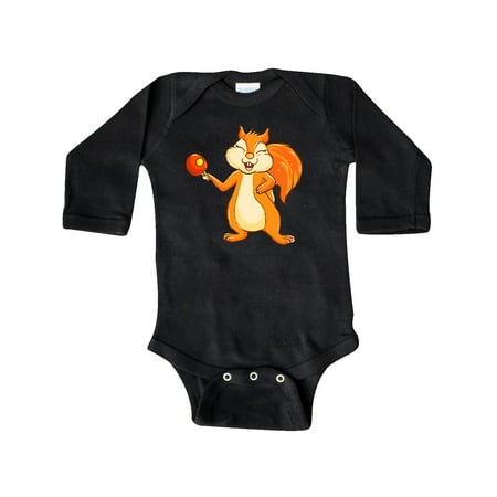 

Inktastic Squirrel Ping Pong Gift Baby Boy or Baby Girl Long Sleeve Bodysuit