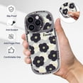 thumbnail image 5 of Case for iPhone 14 Pro Max, Drop Protection Kawaii TPU Phone Case for iPhone 14 Pro Max 2022 (6.7 Inch), Cute Cover Back Case for Girls and Women, Black Flowers, 5 of 13