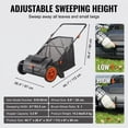 thumbnail image 4 of JUVOCT 21-Inch Push Lawn Sweeper, 3.5 Cu. Ft. Leaf and Grass Collector with 2 Spinning Brushes and Durable Steel Frame, 4 of 5