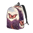 thumbnail image 1 of Easygdp Butterfly Over Lavender Mochila de Lona Resistente para Laptop, Compatible con Laptops de 15 a 17 pulgadas, Ideal para Escuela, Trabajo y Viajes-Medium, 1 of 5