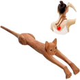 thumbnail image 4 of Funny Wooden Cat-shaped Back Scratcher With Long Handle Back Scratcher Massage Tool, 4 of 6