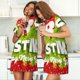 thumbnail image 4 of Balery Merry Christmas Camisón de manga corta con cuello redondo para mujer, cómodo y elegante., 4 of 6