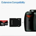 thumbnail image 2 of MicroSDXC de 256 GB, UHS-I U3, V30, Clase 10: alta velocidad para vídeo 4K UHD y monitoreo en tiempo real (dash cam), con adaptador SD, 2 of 7