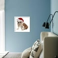 thumbnail image 6 of Christmas Dog  English Bulldog Wearing Santa Hat Holding Christmas Bell, Animals Seasons Framed Art Print Wall Art by Willee Cole Sold by Art.Com, 6 of 6