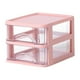 thumbnail image 2 of Organizador de cajas de sobremesa – Cajón pequeño de plástico transparente, almacenamiento apilable de escritorio multicapa, organizador de papelería y maquillaje, diseño que ahorra espacio, 2 of 4