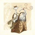 thumbnail image 2 of Land Art Studio 20x20 White Modern Wood Framed Museum Art Print Titled - White Cat with Brown Bag, 2 of 4
