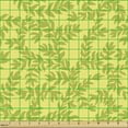 thumbnail image 2 of Retro Upholstery Fabric by the Yard, Natural Theme Leaves Branches Motifs in Monochrome Style Vintage Art, Decorative Fabric for DIY and Home Accents, Apple Green Pastel Yellow by Ambesonne, 2 of 5