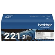 Brother Genuine Standard Yield Black Printer Toner Cartridge, TN2212PK, Two-Pack