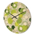 thumbnail image 3 of Designart 'Circular Abstract Retro Pattern Geometric X' Mid-Century Modern Wood Wall Clock, 3 of 5