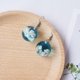 thumbnail image 3 of Exquisite Blue Sky and White Clouds Glass Ball Earrings - Versatile and Unique Jewelry for Women, 3 of 4