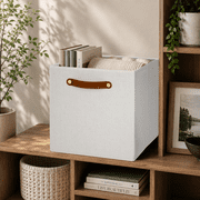 Better Homes & Gardens Collapsible Fabric Cube Storage Bin, Vanilla
