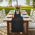 thumbnail image 3 of Black Burlap Texture Table Runner 70 Inches Long, Farmhouse Vintage Black Cotton Linen Table Runners Dresser Scarves, Decorative Fabric Tabletop Scarf Furniture Cover for Home Dinner Party 13"x70", 3 of 8