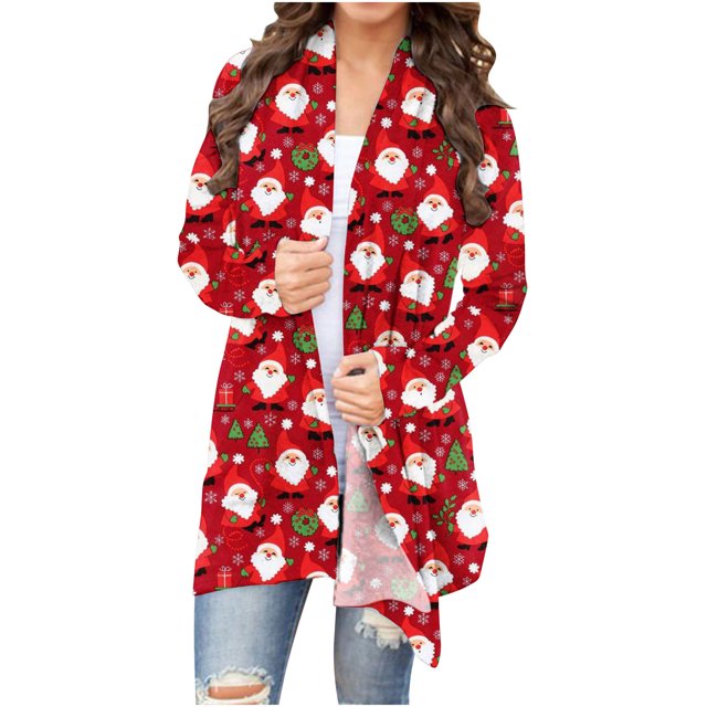 CEHVOM Woman Fashion Pocket Solid Color Long Sleeves Knit Cardigan Loose Tops Blouse Sweater Clearance