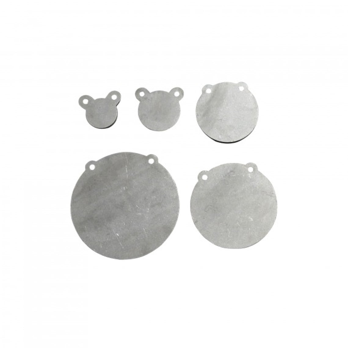 USA MADE! AR500 Steel Targets Hanging Gong 2" x 1/4 Set of 6 Double Ear Plates 
