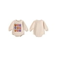 thumbnail image 2 of FOCUSNORM Bébé Halloween Romper Citrouille Panier Imprimé Col Rond Manches Longues Sweat-Shirt Combinaison, 2 of 9