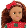 thumbnail image 3 of Our Generation Luz 18" Doll with Red & Green Holiday Sweater Dress Outfit (Brunette), 3 of 3