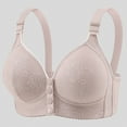thumbnail image 2 of Women's Solid Color Lace Pattern Front Buckle Non Underwire Tank Top Bra Women Bras plus Size Front Hook High Support Sports Bra Athletic Women Sports Bras for Large Busted Women Woman Bra, 2 of 8