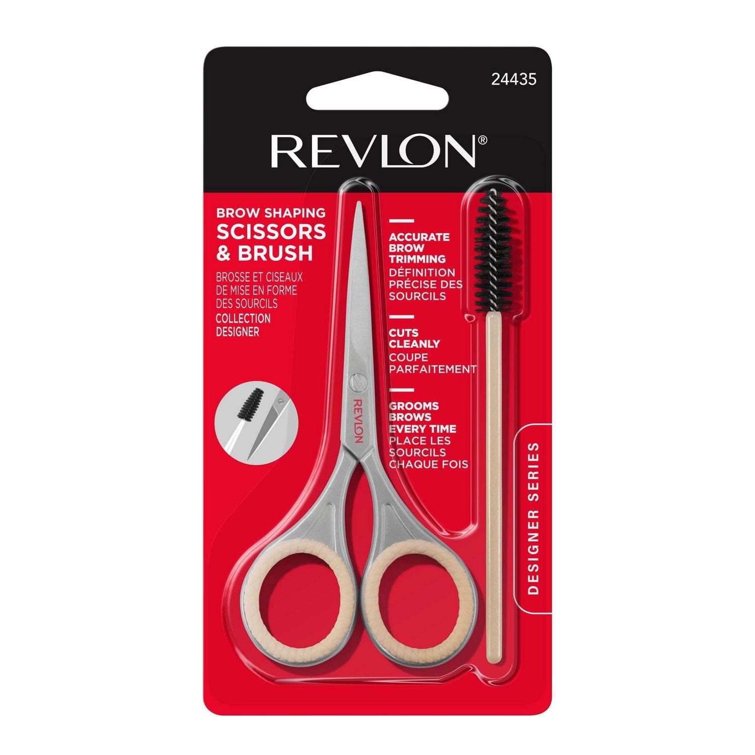 Revlon® The Designer Collection Brow Set, Includes scissors and spoolie brush.