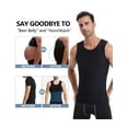 thumbnail image 4 of Casey Kevin Mens Compression Shirt Slimming Body Shaper Tummy Control Vest Gynecomastia Tank Tops for men, 4 of 12