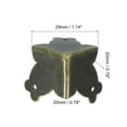 thumbnail image 2 of 12 Pcs Decorative Box Corner Covers, 20mm Metal Edge Guard, Bronze, 2 of 6
