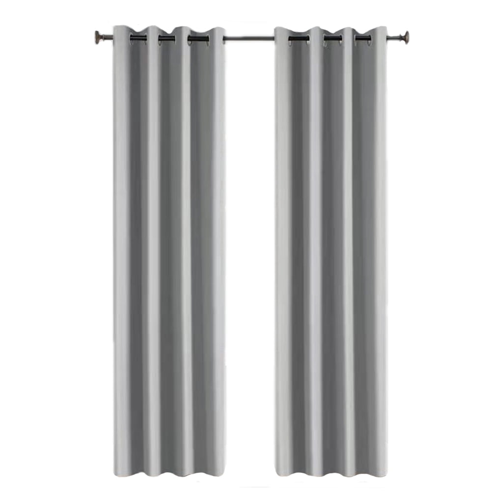 Better Homes & Gardens Solid Herringbone Blackout Curtain Panel, 1 Panel, Silver, 50" W x 95” L