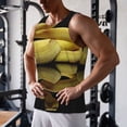 thumbnail image 5 of Lsque Yellow White-Lipped Pit Viper Pattern Mens Tank Tops Muscle Athletic Quick Dry Sleeveless Workout Fitness T Shirts Beach Tank Top, Loose-fit Sleeveless Shirt for Men-4X-Large, 5 of 7