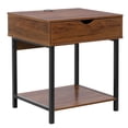 thumbnail image 5 of JJS Side End Table, Nightstand, Bedside Table with Drawer and Storage Shelves, Sofa Table for Living Room, Bedroom, Accent Furniture, Easy Assembly, Brown, 5 of 6