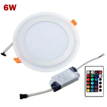 

Dual Color White RGB LED Ceiling Light Fans Recessed Panel Downlight Spot Lamps