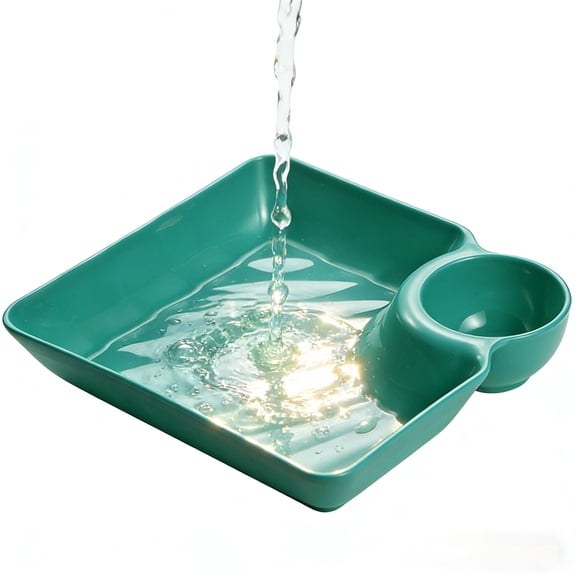 Sauce Separated Plate Chip and Dip Serving Dish with Built-in Well, Reusable Plastic Plates for Snacks, Appetizers, Fruits, Party Platter
