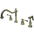 thumbnail image 2 of Kingston Brass KB7798BLBS Double Handle 8 in. Widespread Kitchen Faucet with Brass Sprayer, 2 of 2