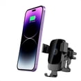 thumbnail image 3 of Cargador de Coche Inalámbrico Negro con Soporte para Teléfono Soporte para Teléfono con Sujeción Automática de Carga Rápida de 15 W, 3 of 5