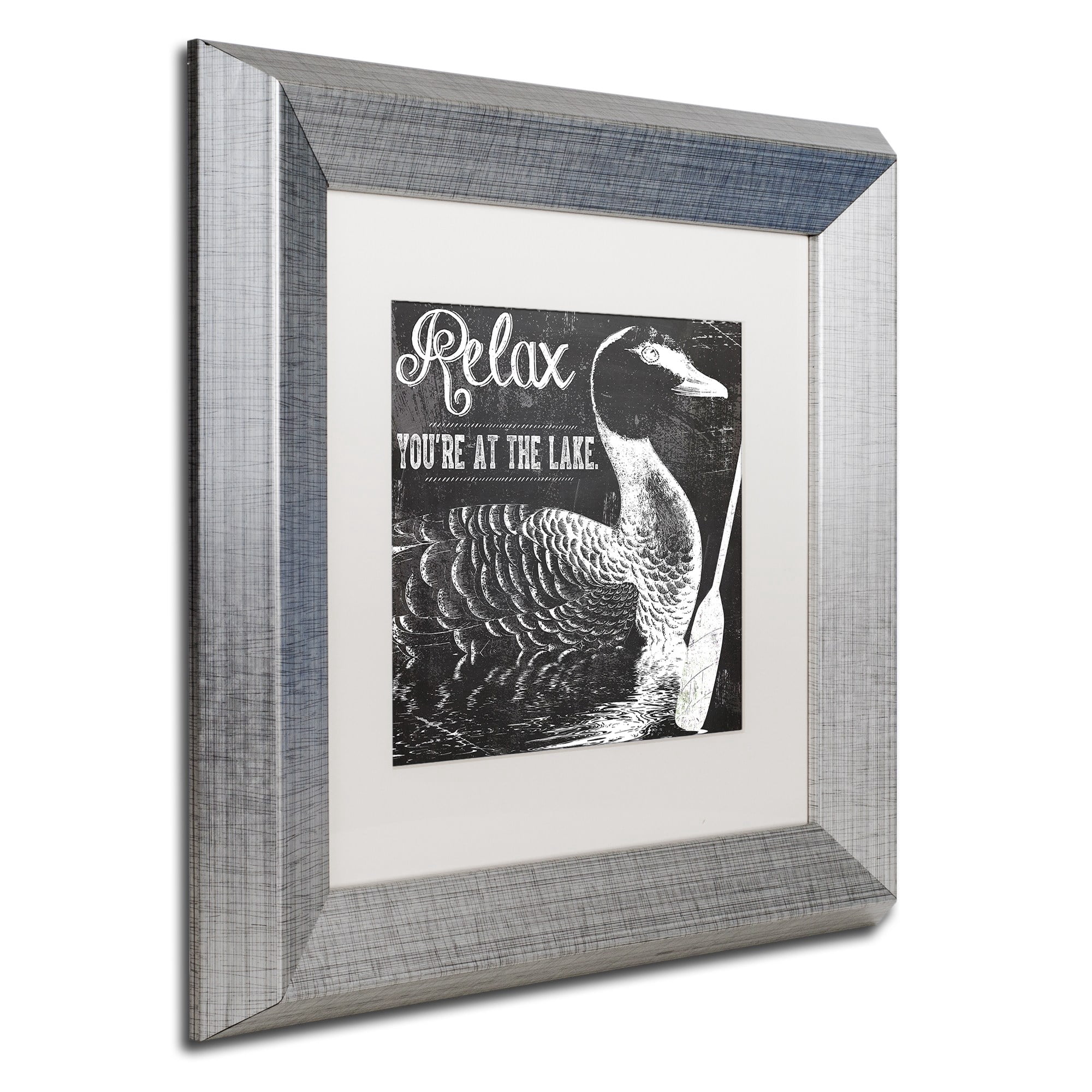 Trademark Fine Art "Lake House IV" Canvas Art by Color Bakery White Matte, Silver Frame
