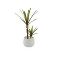 thumbnail image 1 of Flora Bunda CS5156E-MTWH Real-touch Yucca Plant Ceramic 5X5X3.75, 1 of 1