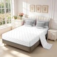 thumbnail image 3 of Manfei Modern Checkered 7pcs Queen Bedding,Minimalist Polka Dot Bedding Comforter Set Queen,Gray,Reversible, 3 of 7