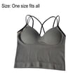 thumbnail image 2 of Top corto con tirantes finos sin costuras para mujer, talla única, 2 of 5