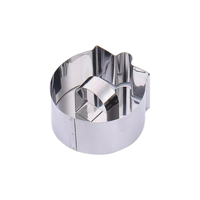 Agiferg Baking Tools Stainless Steel Cake Mold With Push Plate Sushi Cutting Mold Tool