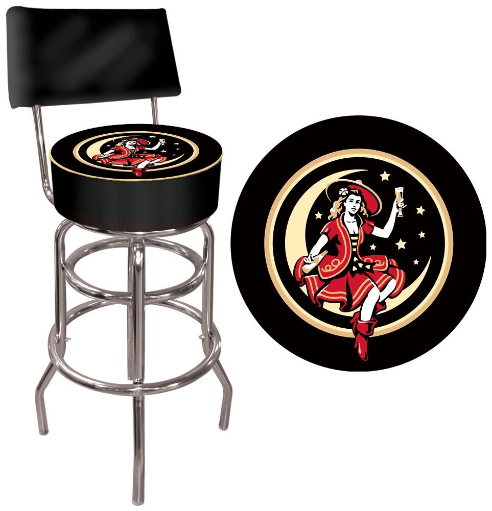 31" Swivel Bar Stool, Overall 41.75" H x 20" W x 20" D, California