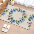 thumbnail image 3 of Spring Flower Wreath Area&nbsp;Rug 2x3ft Country Watercolor Pink Blue Floral Bud Leaf Non-Slip&nbsp;Washable Square&nbsp;Rugs Soft Felt Indoor Floor Mat for Bedroom Kitchen Living Room Bathroom, 3 of 9