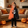 thumbnail image 6 of CUSTG Boys Outfit Sets Halloween Black Orange Cape And Pants For Boys Two Piece Outfit With Grinning Face Print Cozy Soft Back To School Uniform For Boys, 6 of 8