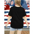 thumbnail image 4 of XCHQRTI 4th of July Plus Womens Tshirt USA American Flag Tee Graphic Short Sleeve, 4 of 7