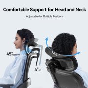 Sihoo B100 Se Office Chair, Dual-Back Ergonomic Chair, 2D Headrest & Flip-up Armrest, Soft Cotton Seat, Mesh Chair for Home Office & Gaming, 300lbs, Black