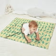 thumbnail image 2 of LightYellow Green Dinosaurs Silhouettes Pattern Blanket,Comfortable Soft Lamb Wool Throw Blanket,All Season,Warm Lightweight Blankets for Sofa Bed Couch Living Room Chair,30"x40", 2 of 4
