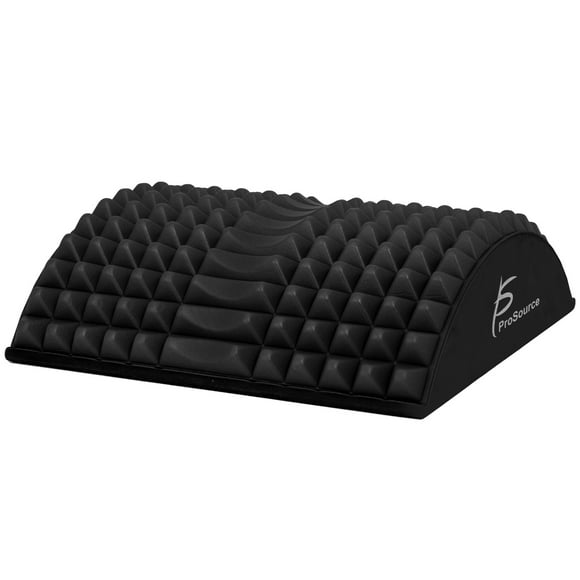 ProSource Arched Back Stretching Spike Non-powered Orthopedic Traction Device and Spinal Lower Lumbar Massage Support, Black