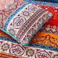 thumbnail image 2 of Boho Quilt Queen Size Rose Red Bohemian Lightweight Microfiber Bed Decor Bedspread for All Season 96"x90", 2 of 6