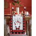 thumbnail image 2 of Christmas Gnome Table Runner 72 Inches Long, Merry Christmas Happy Gnome Rustic Wooden Board Snowflake Table Runner Washable Polyester Christmas Table Runner for Holiday Party Deocrations, 18" x 72", 2 of 8