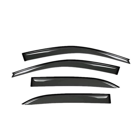 EGOESWELL 94376 Acrylic Side Window Deflectors for Cars - Vent Visor Sun Shade & Rain Guard, Tape-On Self-Adhesive Wind Guards, Exterior Mount Rain Protectors, Wind Noise Reduction, 4Pcs