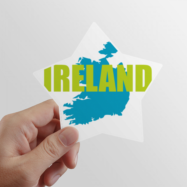 Mapa Europeo de pastoral de Irlanda Estrella calcomanías impermeables,vinilo,casco de coche