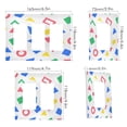 thumbnail image 2 of Yayeee Rocker Switch Wall Plate 3-Gang 6.5"x4.6" Home Decorative Outlet Cover, Blue Retro Triangles, 2 of 6