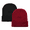 Black & Red, variant on Winter Hats for Men Women Slouchy Cuffed Beanies Soft Plain Knit Hats Skull Caps Unisex Color Yellow
